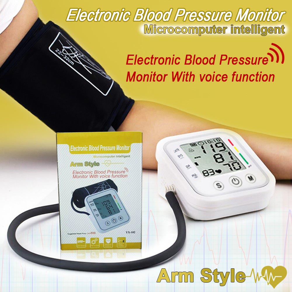 4 Jziki Fully Automatic Electric Style Blood Pressure Monitor with Voice ZK-B869 YA - Image 1