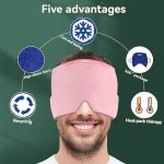 Migraine Relief Hat Hot/Cold Therapy Gel Ice Cap for Headache & Pain Relief Eye - Image 5