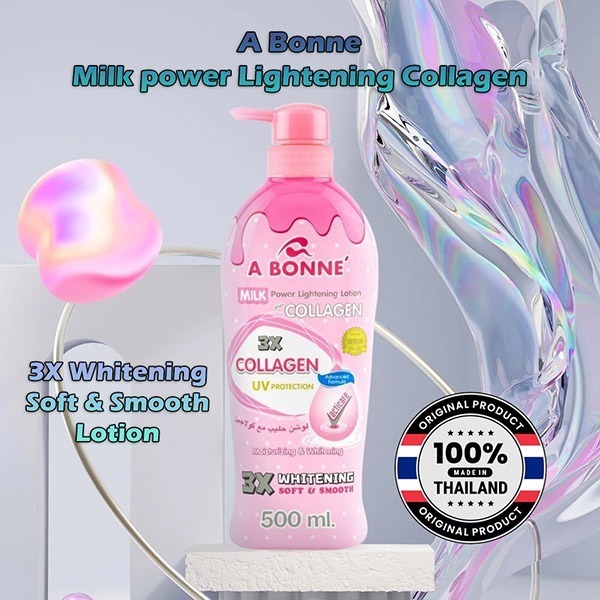 3 A Bonne Milk power Lightening Collagen 3X Whitening, Soft & Smooth Lotion 500ML - Image 1